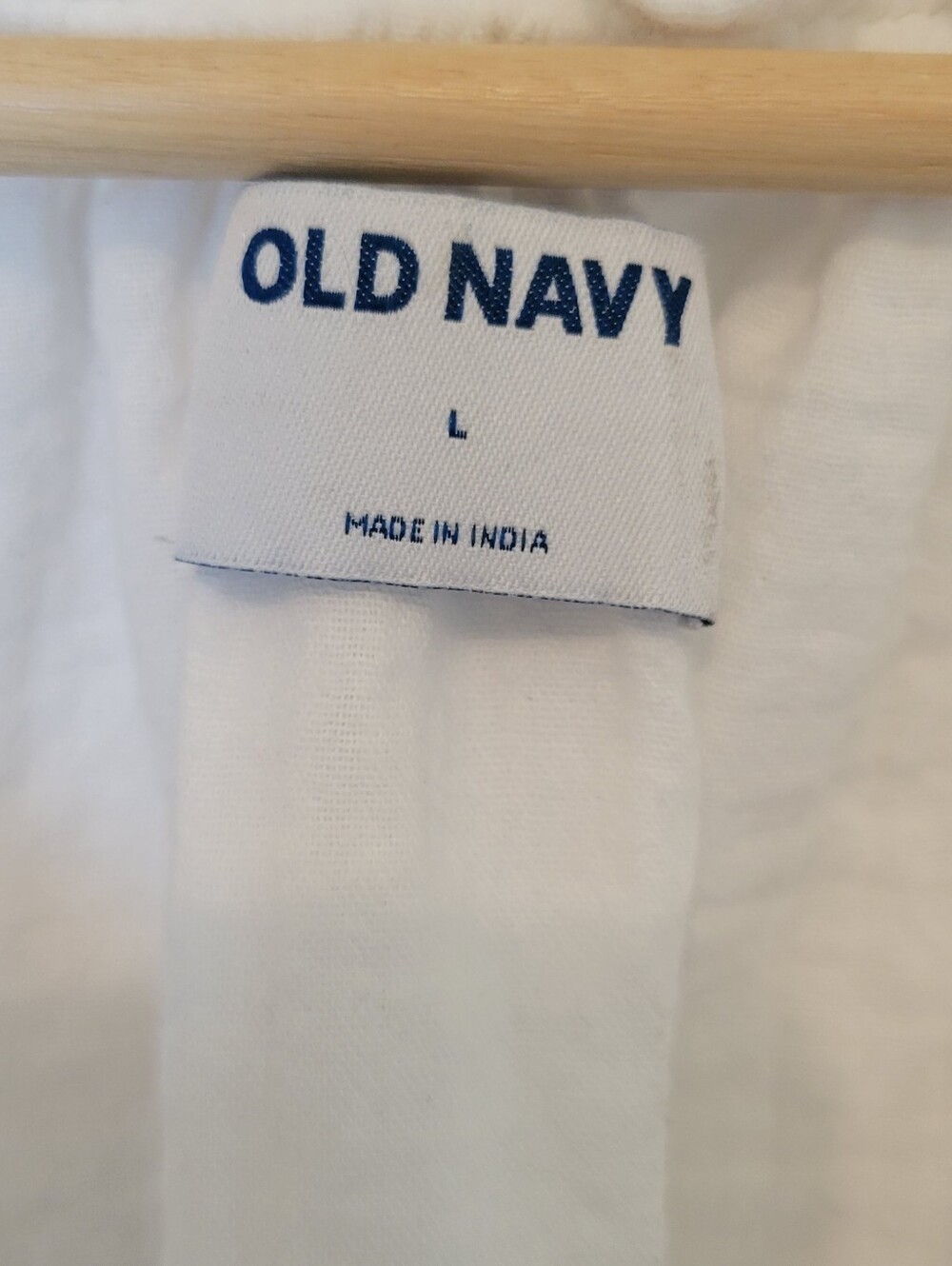 Old Navy White Cotton Gauze Cover Up Dress Tunic Size Large Pockets - Picture 8 of 9
